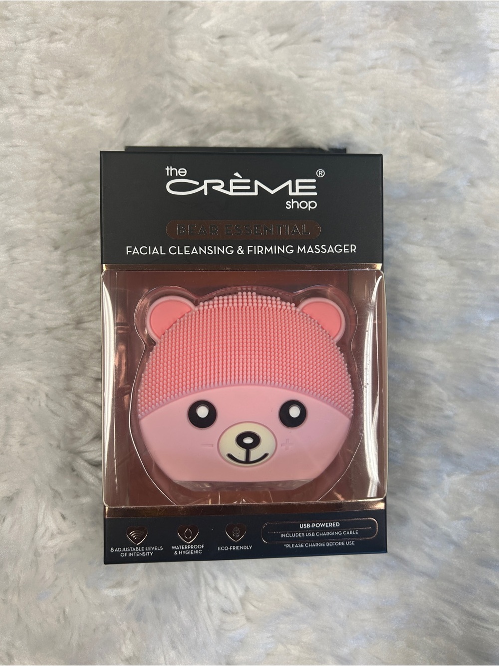 the Crème Shop Pink Bear Facial Cleansing & Firming Massager